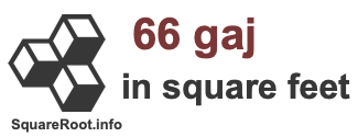 66 Gaj in Square Feet