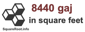 8440 Gaj in Square Feet