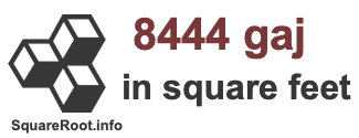 8444 Gaj in Square Feet