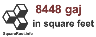 8448 Gaj in Square Feet