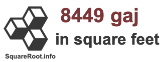8449 Gaj in Square Feet