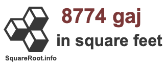 8774 Gaj in Square Feet