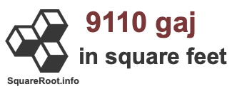 9110 Gaj in Square Feet