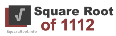 Square Root of 1112