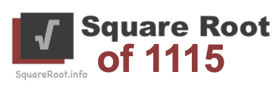 Square Root of 1115