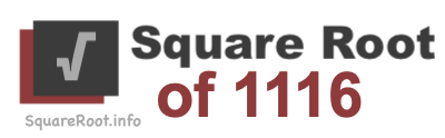 Square Root of 1116