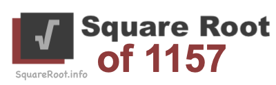 Square Root of 1157