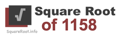 Square Root of 1158