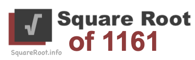 Square Root of 1161