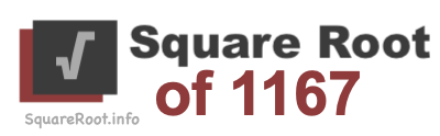 Square Root of 1167