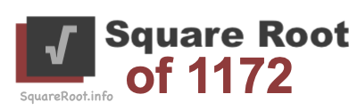 Square Root of 1172