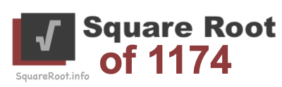 Square Root of 1174