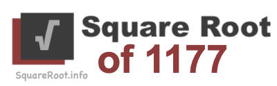 Square Root of 1177