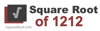 Square Root of 1212 Square Root of 1212