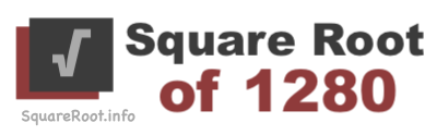 Square Root of 1280 Square Root of 1280