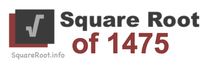 Square Root of 1475 Square Root of 1475