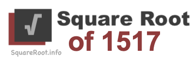 Square Root of 1517 Square Root of 1517