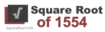 Square Root of 1554 Square Root of 1554