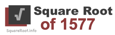 Square Root of 1577 Square Root of 1577