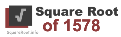 Square Root of 1578 Square Root of 1578