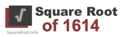 Square Root of 1614