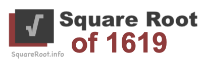 Square Root of 1619