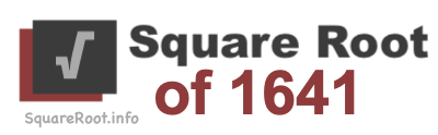 Square Root of 1641