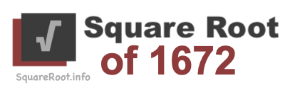 Square Root of 1672 Square Root of 1672