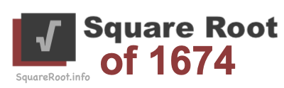 Square Root of 1674 Square Root of 1674