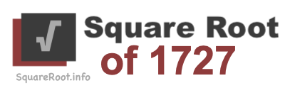 Square Root of 1727