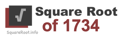 Square Root of 1734