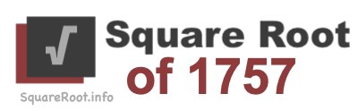 Square Root of 1757 Square Root of 1757