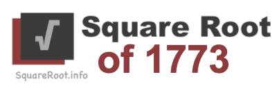 Square Root of 1773