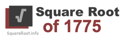 Square Root of 1775