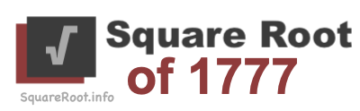 Square Root of 1777