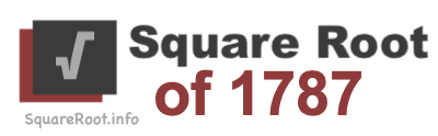 Square Root of 1787