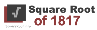 Square Root of 1817 Square Root of 1817