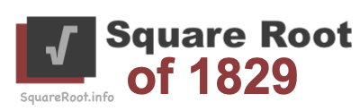 Square Root of 1829 Square Root of 1829