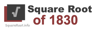Square Root of 1830 Square Root of 1830