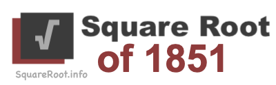 Square Root of 1851 Square Root of 1851