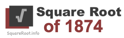 Square Root of 1874