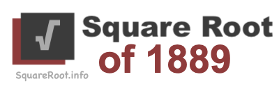 Square Root of 1889