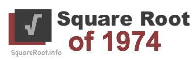 Square Root of 1974 Square Root of 1974