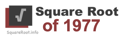 Square Root of 1977 Square Root of 1977