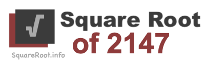 Square Root of 2147