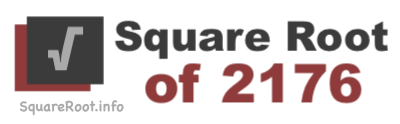 Square Root of 2176 Square Root of 2176
