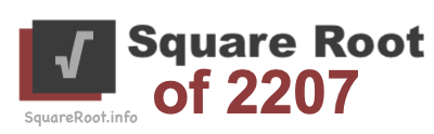 Square Root of 2207 Square Root of 2207