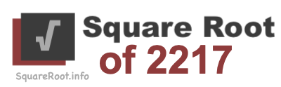 Square Root of 2217 Square Root of 2217