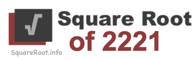 Square Root of 2221