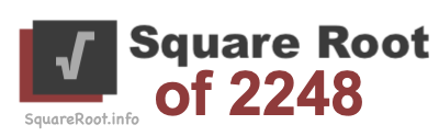 Square Root of 2248 Square Root of 2248